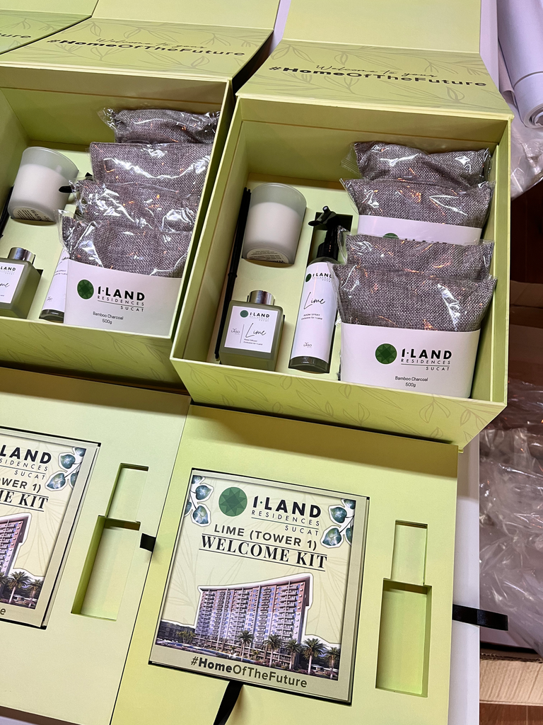 I-Land Residences Sucat welcome kits packed by Lasobox
